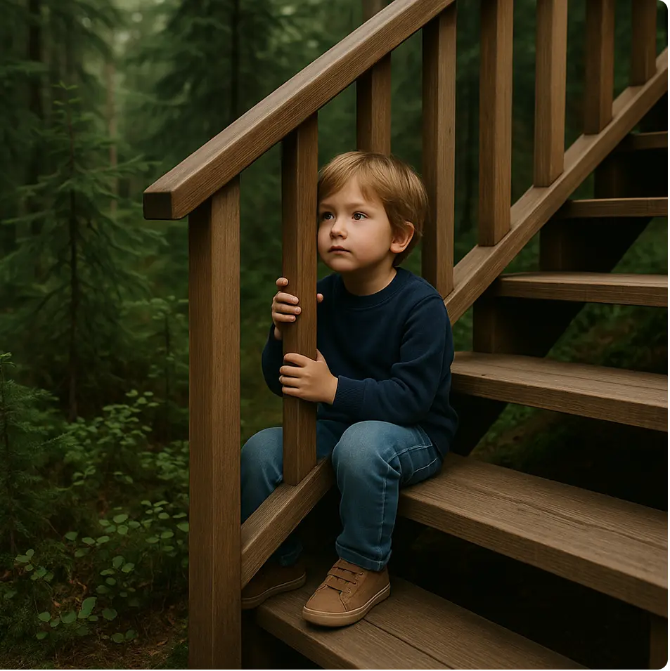 Natur zum Anfassen – Holztreppen,  die Atmosphäre schaffen